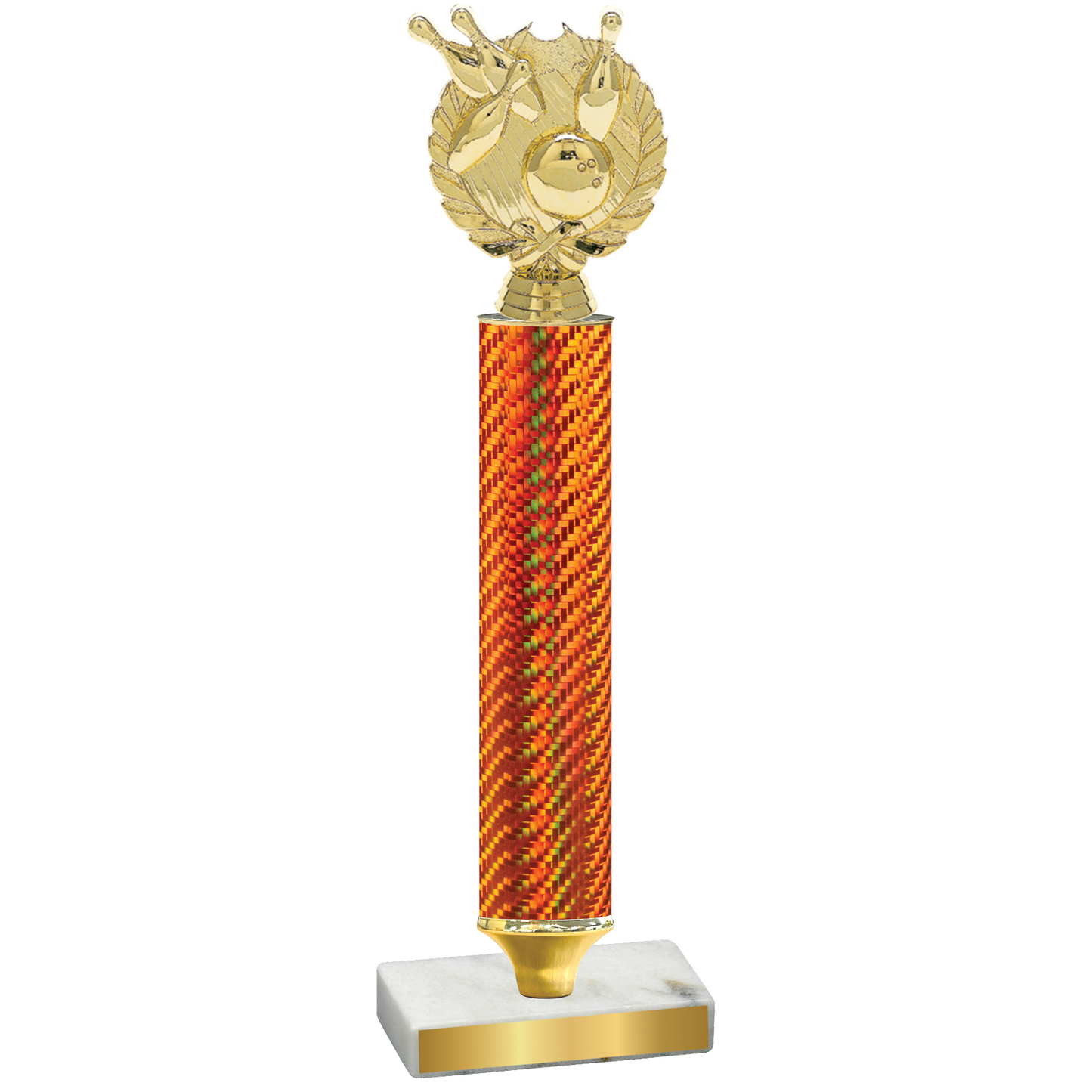 Value Orange Carbon Fiber Bowling Trophy