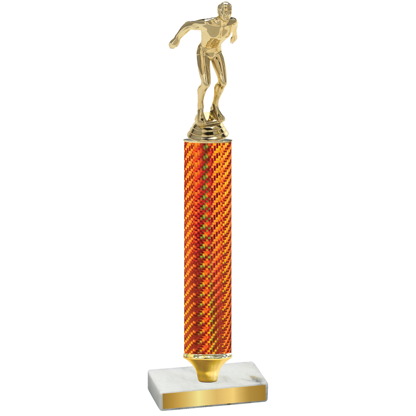 Value Orange Carbon Fiber Swimming Trophy