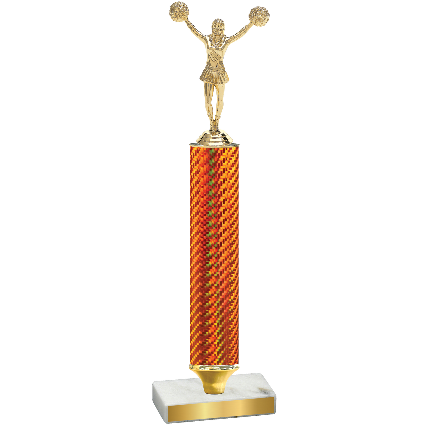 Value Orange Carbon Fiber Cheerleading Trophy