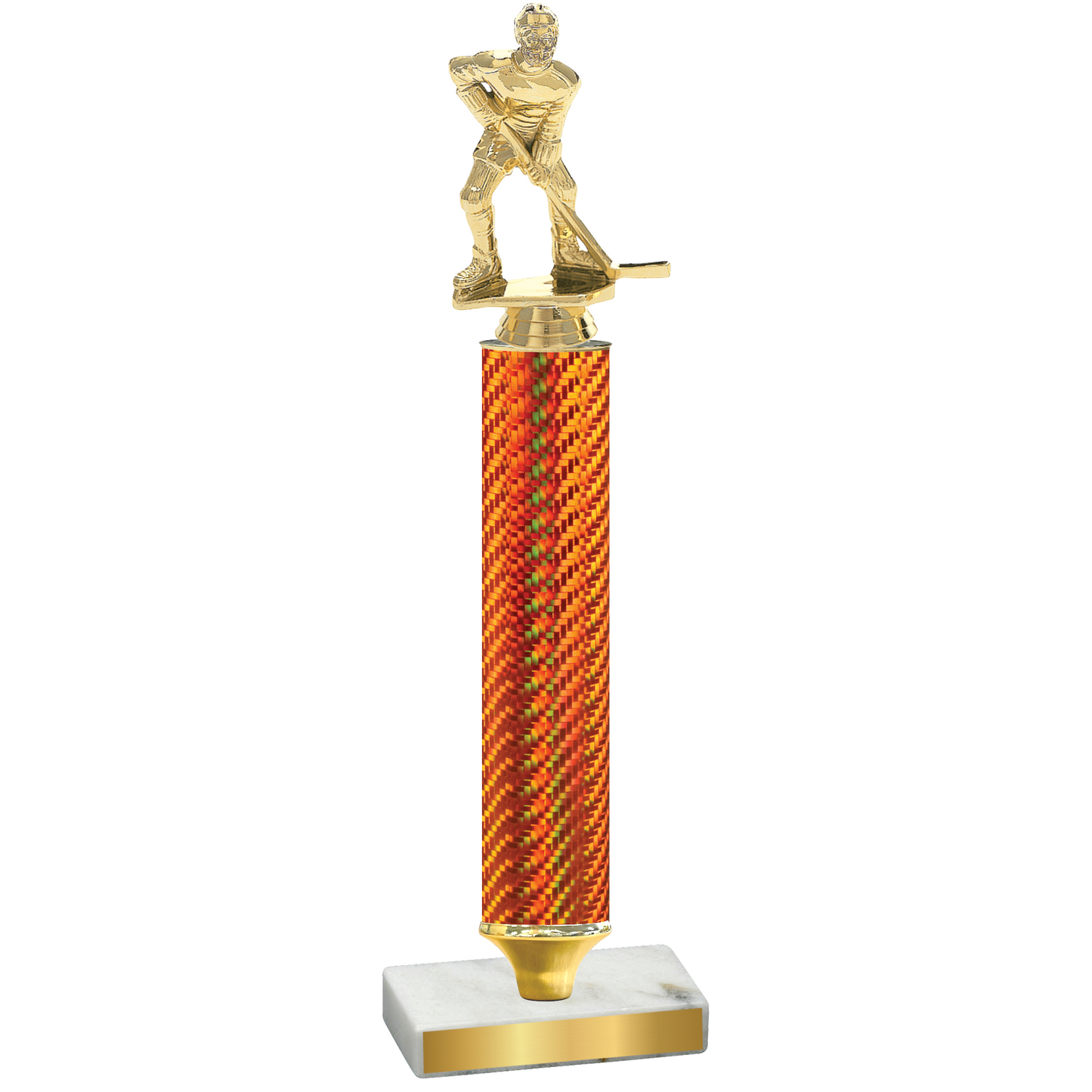 Value Orange Carbon Fiber Hockey Trophy