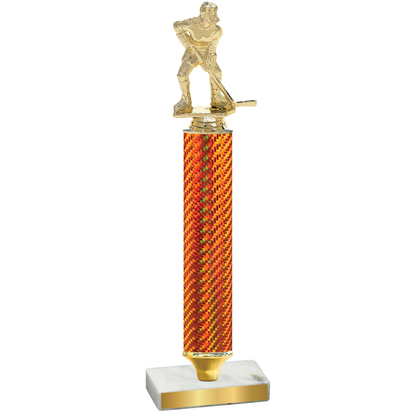 Value Orange Carbon Fiber Hockey Trophy