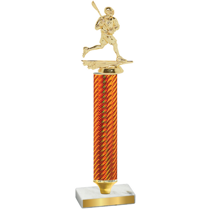 Value Orange Carbon Fiber Lacrosse Trophy