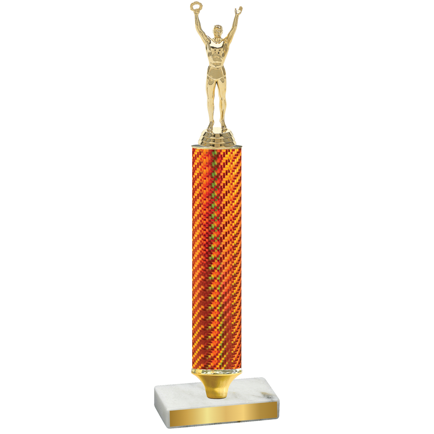 Value Orange Carbon Fiber Victory Trophy