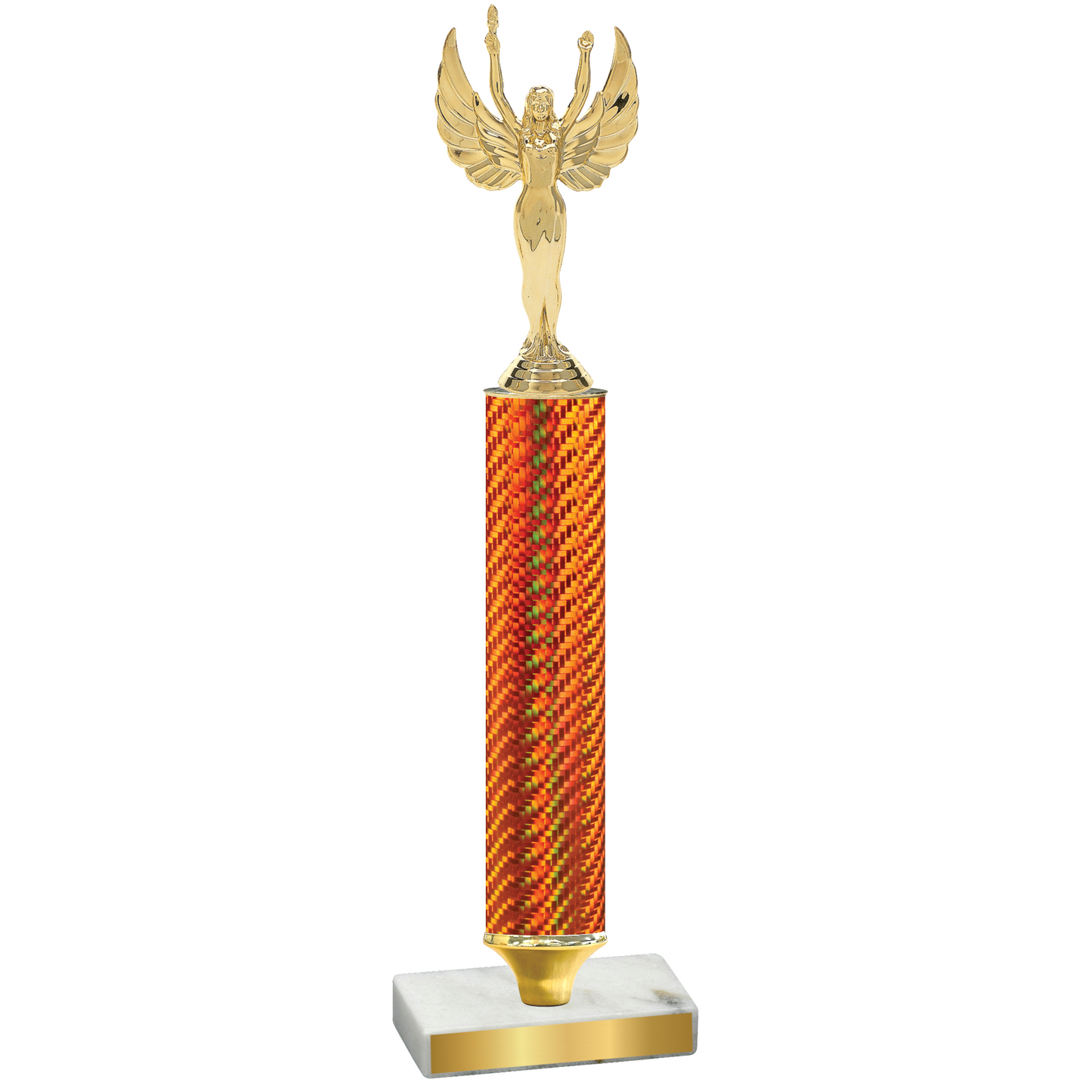 Value Orange Carbon Fiber Victory Trophy