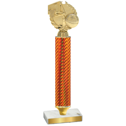 Value Orange Carbon Fiber Basketball Trophy