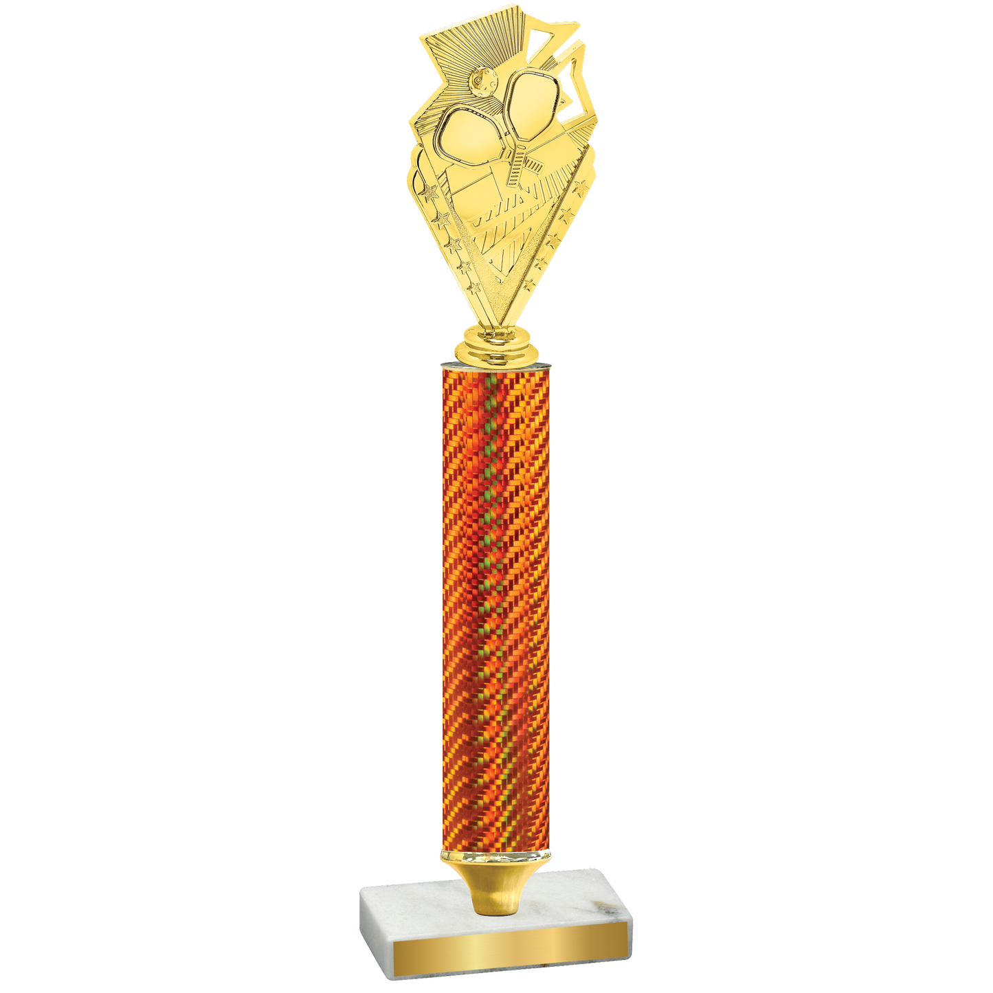 Value Orange Carbon Fiber Pickleball Trophy