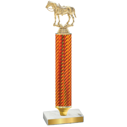 Value Orange Carbon Fiber Horses Trophy