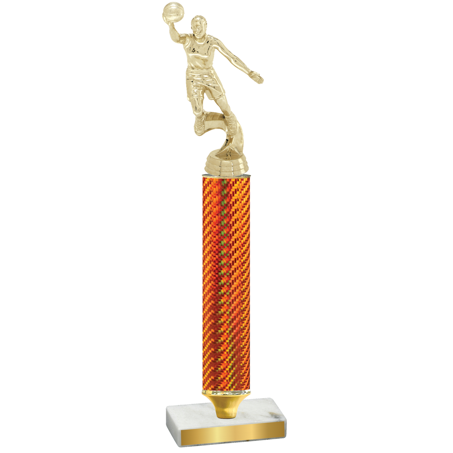 Value Orange Carbon Fiber Basketball Trophy