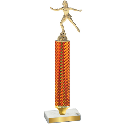 Value Orange Carbon Fiber Skater Trophy