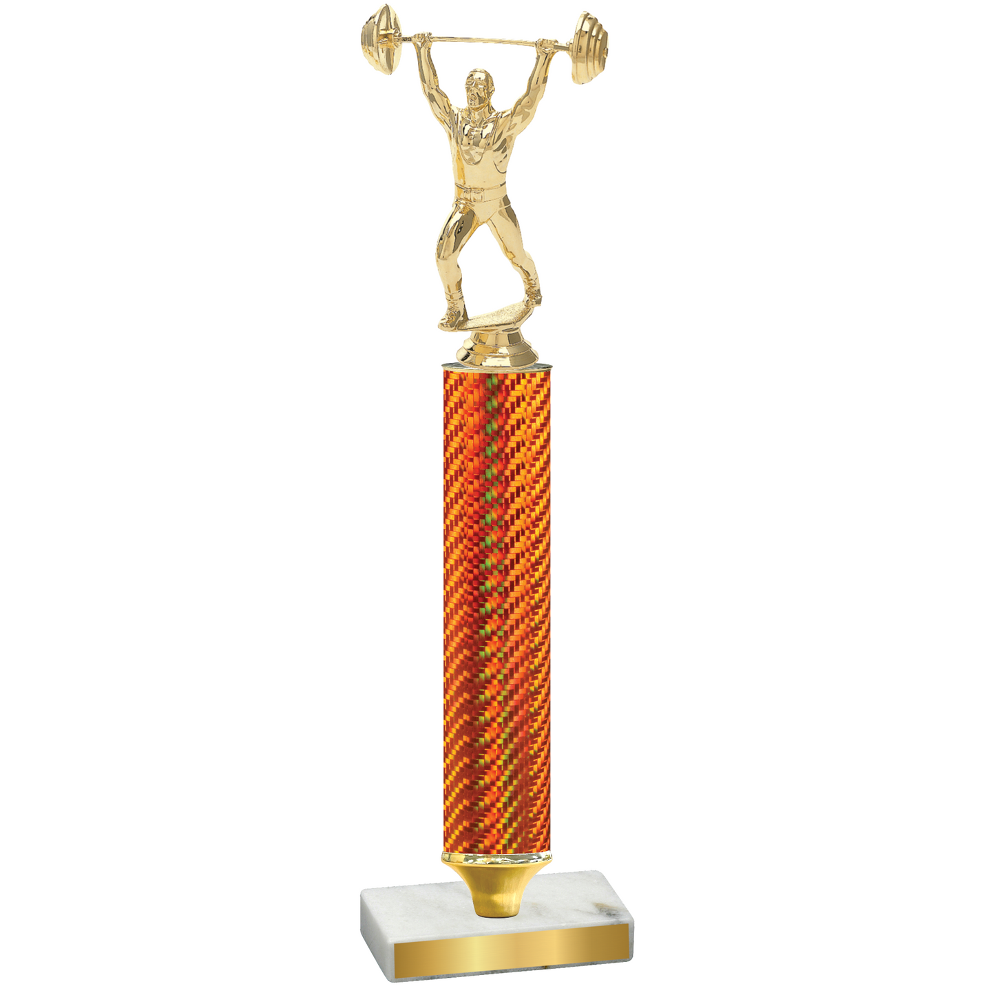 Value Orange Carbon Fiber Weights Trophy