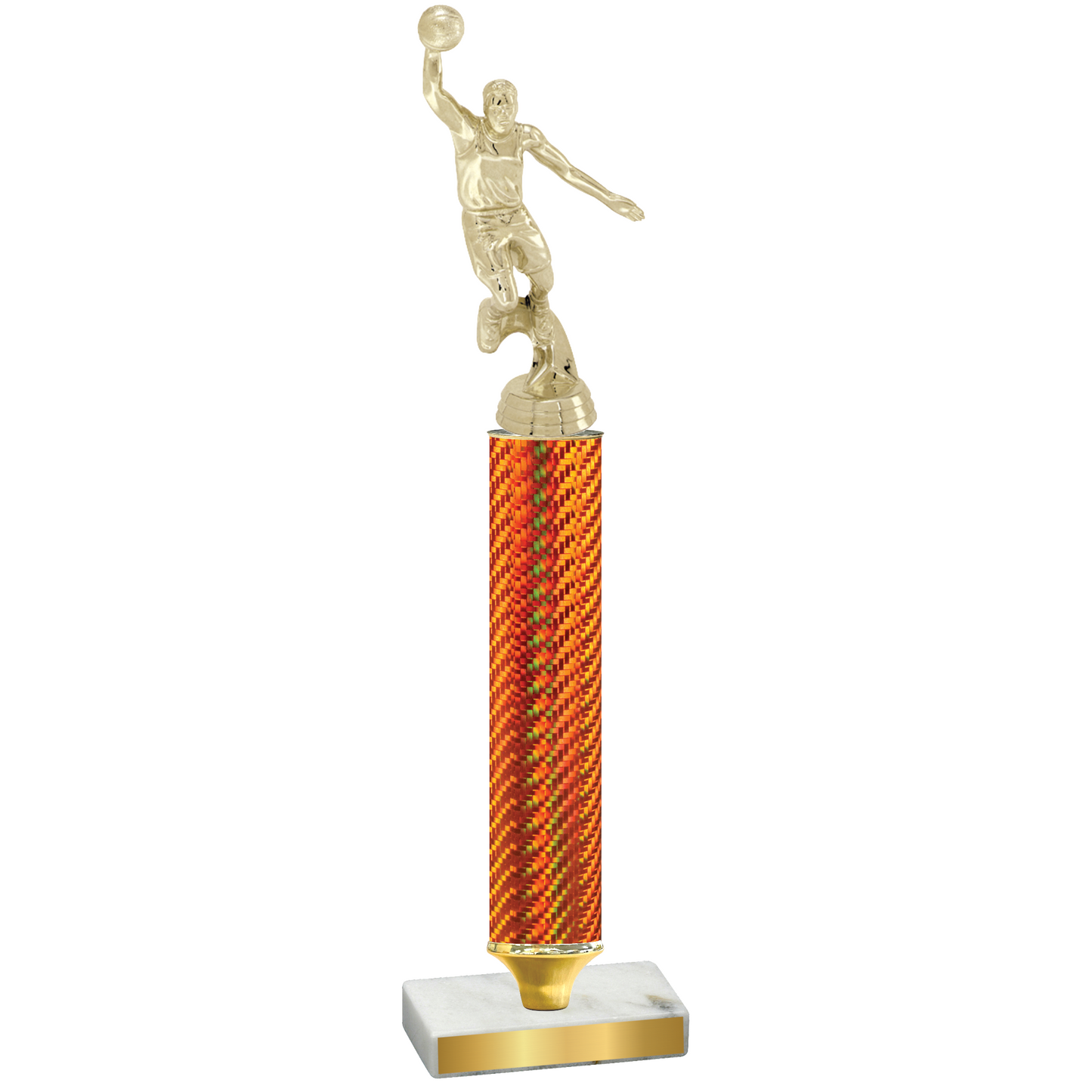 Value Orange Carbon Fiber Basketball Trophy