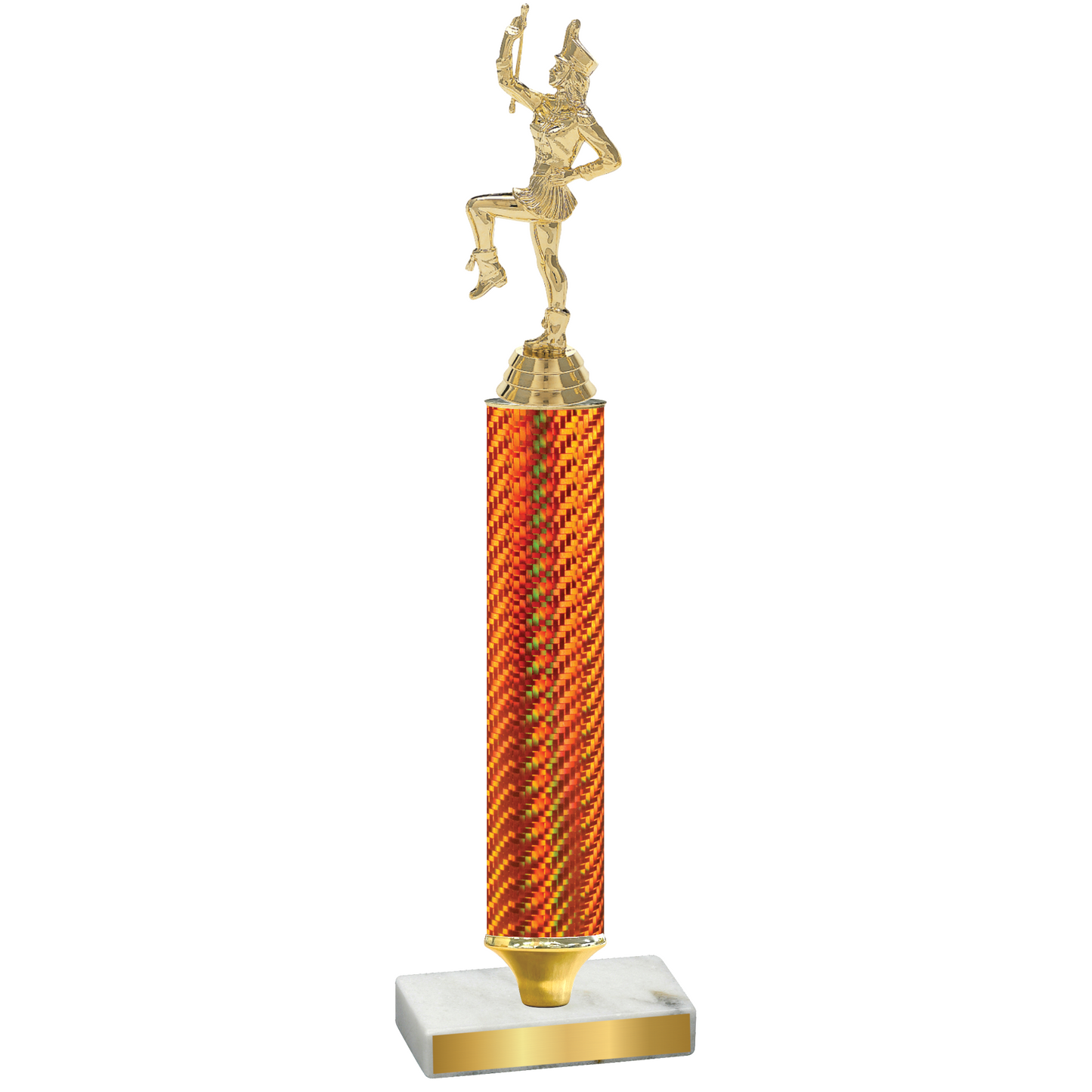 Value Orange Carbon Fiber Majorette Trophy