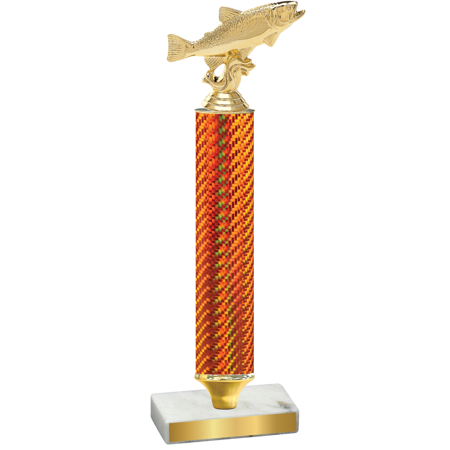 Value Orange Carbon Fiber Fishing Trophy