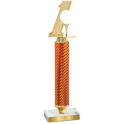 Value Orange Carbon Fiber Golf Trophy