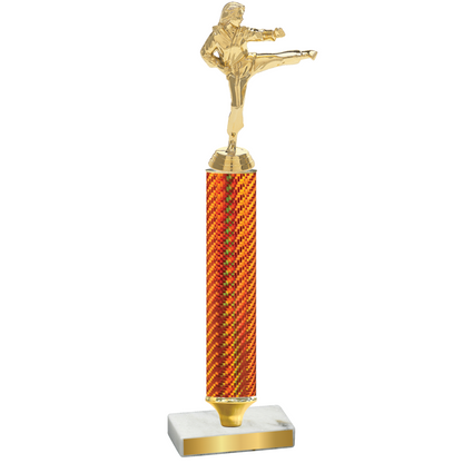 Value Orange Carbon Fiber Karate Trophy