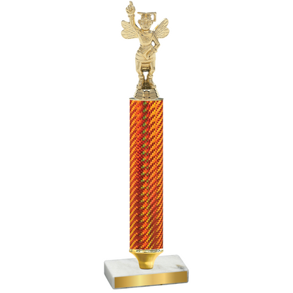 Value Orange Carbon Fiber Academics Trophy