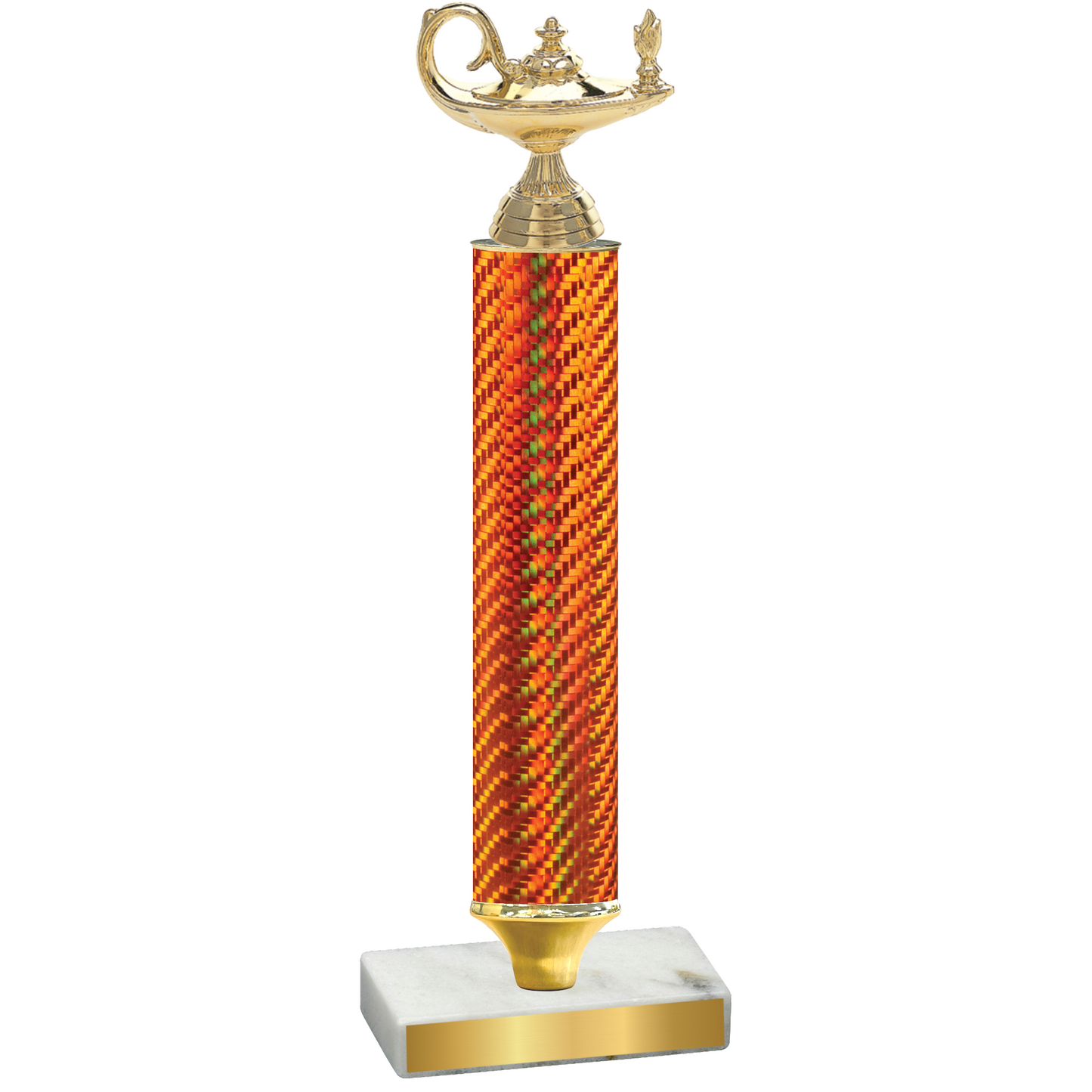 Value Orange Carbon Fiber Academics Trophy