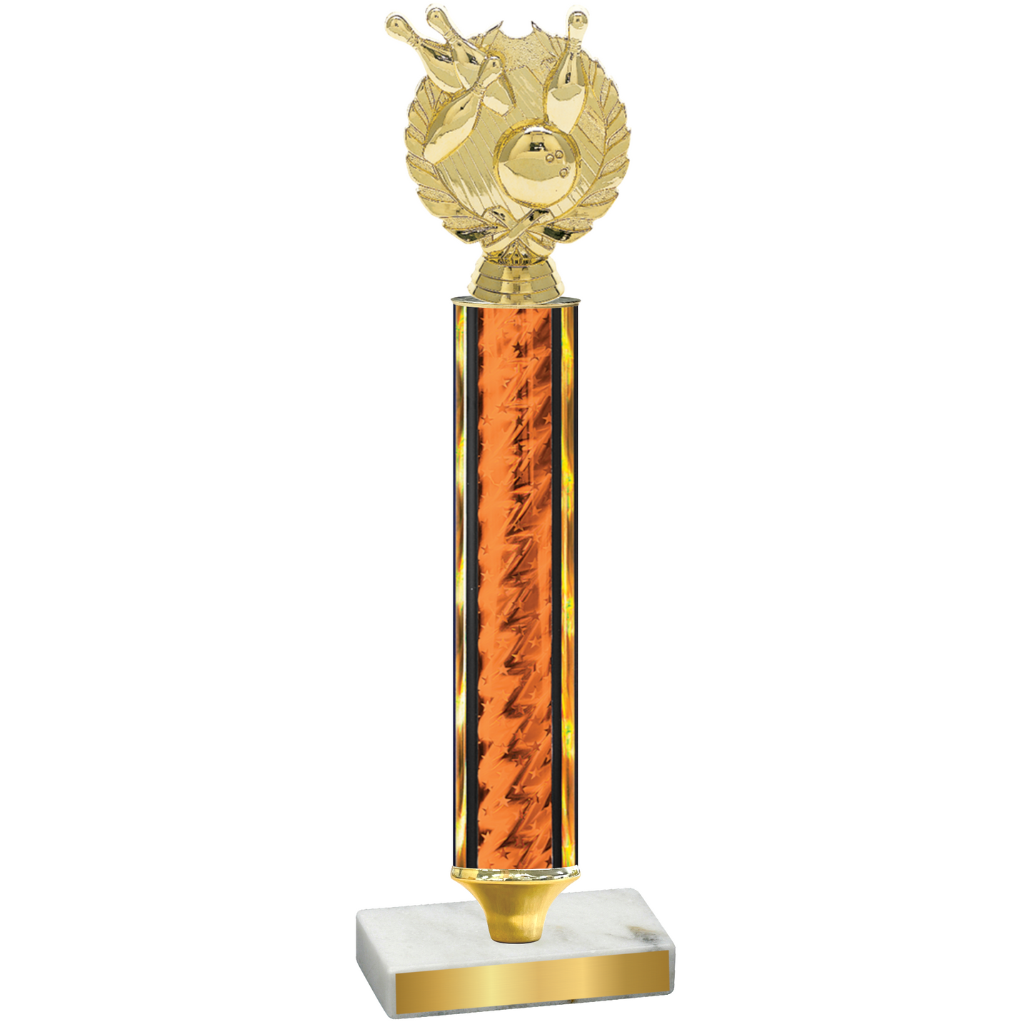 Value Orange Glacier Bowling Trophy