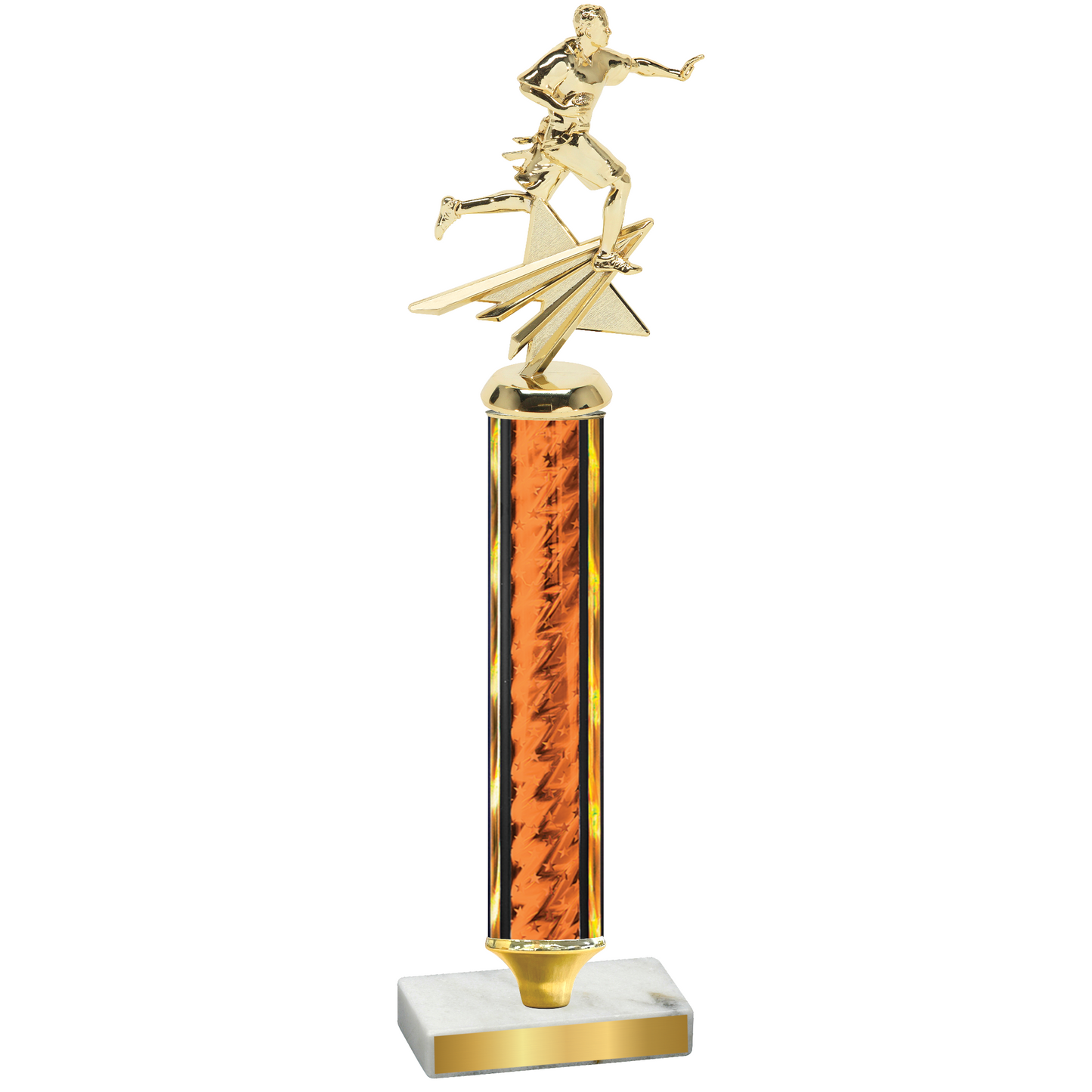 Value Orange Glacier Flag Football Trophy