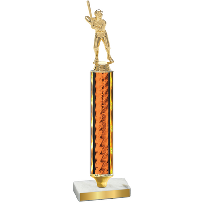 Value Orange Glacier Baseball Trophy