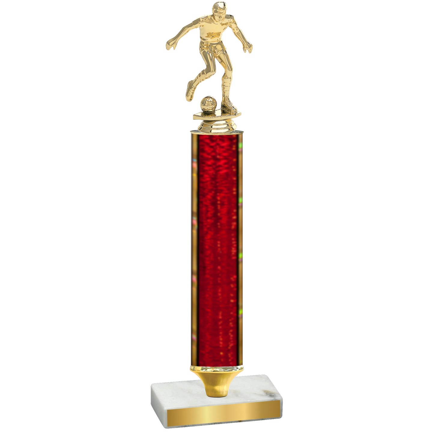 Value Red Glacier Soccer Trophy