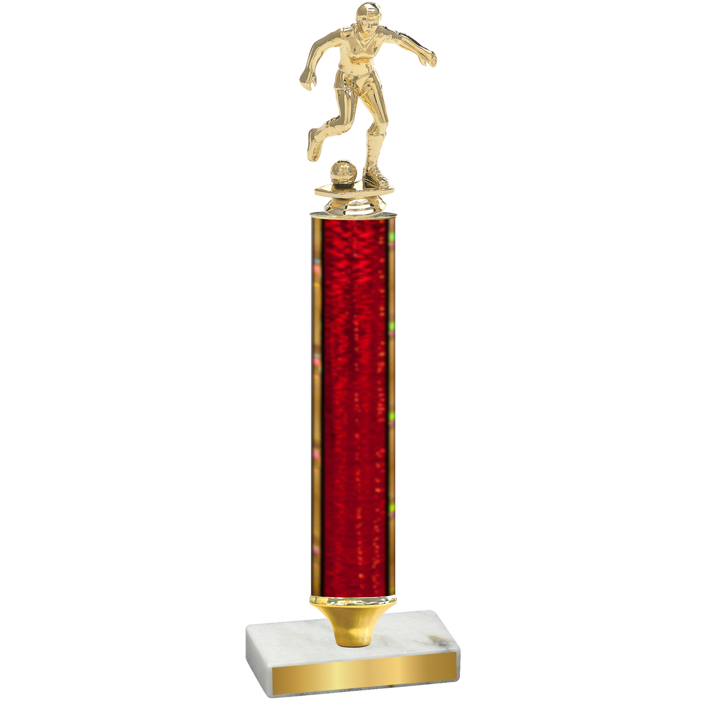 Value Red Glacier Soccer Trophy