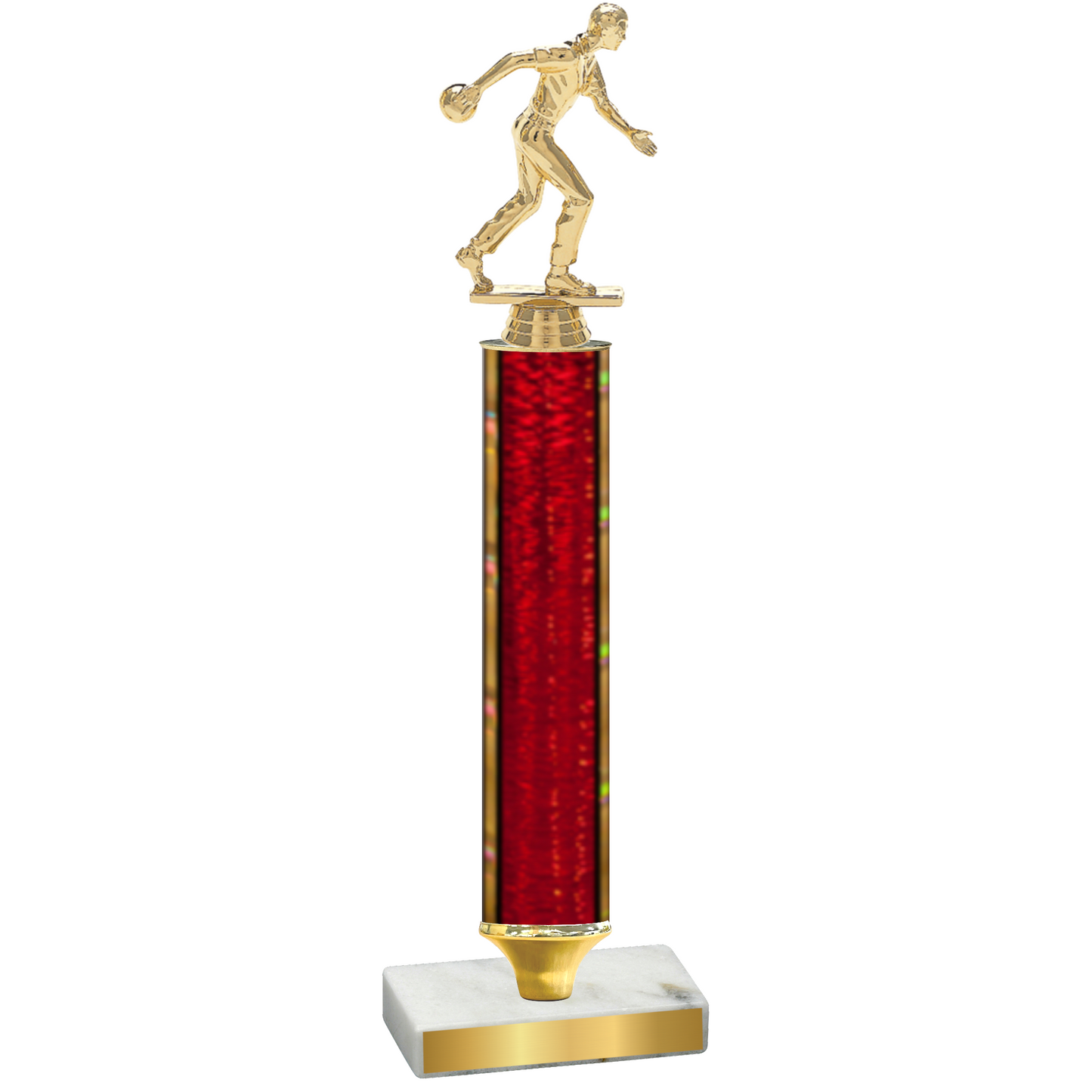 Value Red Glacier Bowling Trophy