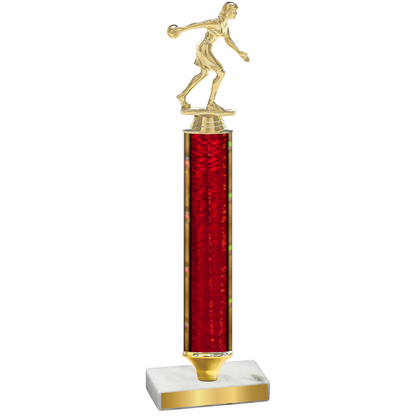 Value Red Glacier Bowling Trophy