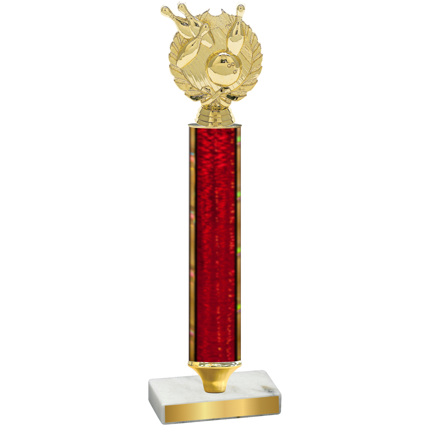 Value Red Glacier Bowling Trophy