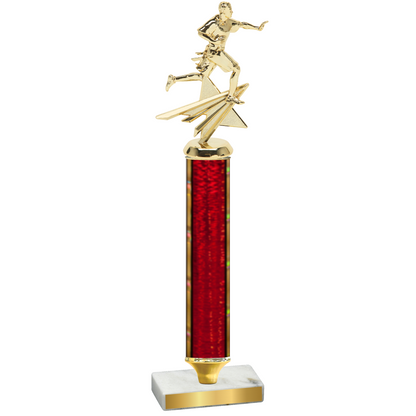 Value Red Glacier Flag Football Trophy