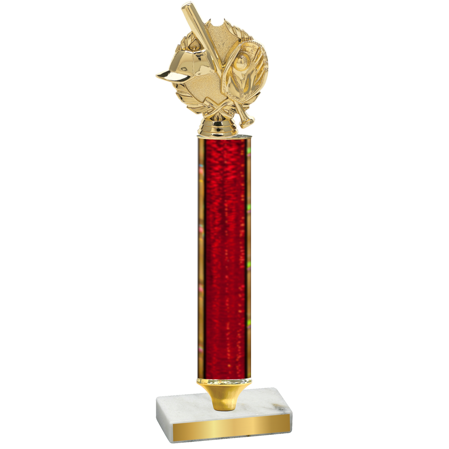 Value Red Glacier Baseball Trophy