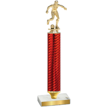 Value Red Carbon Fiber Soccer Trophy