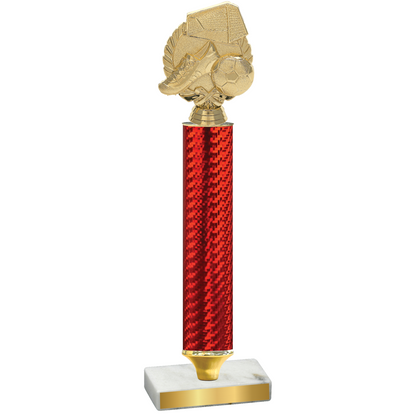 Value Red Carbon Fiber Soccer Trophy