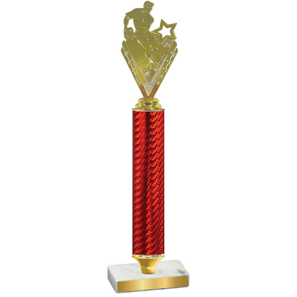 Value Red Carbon Fiber Rugby Trophy