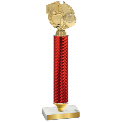 Value Red Carbon Fiber Basketball Trophy