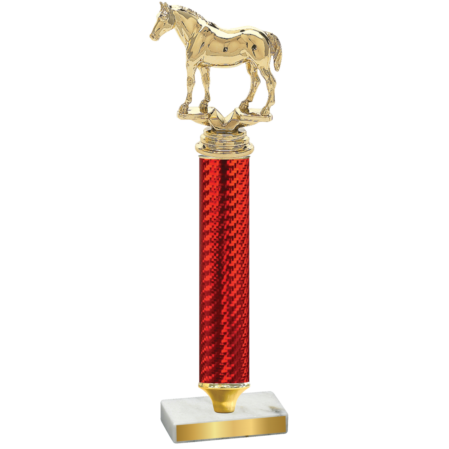 Value Red Carbon Fiber Horses Trophy