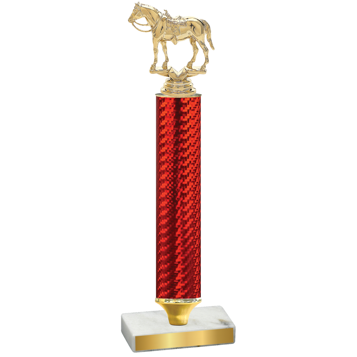 Value Red Carbon Fiber Horses Trophy