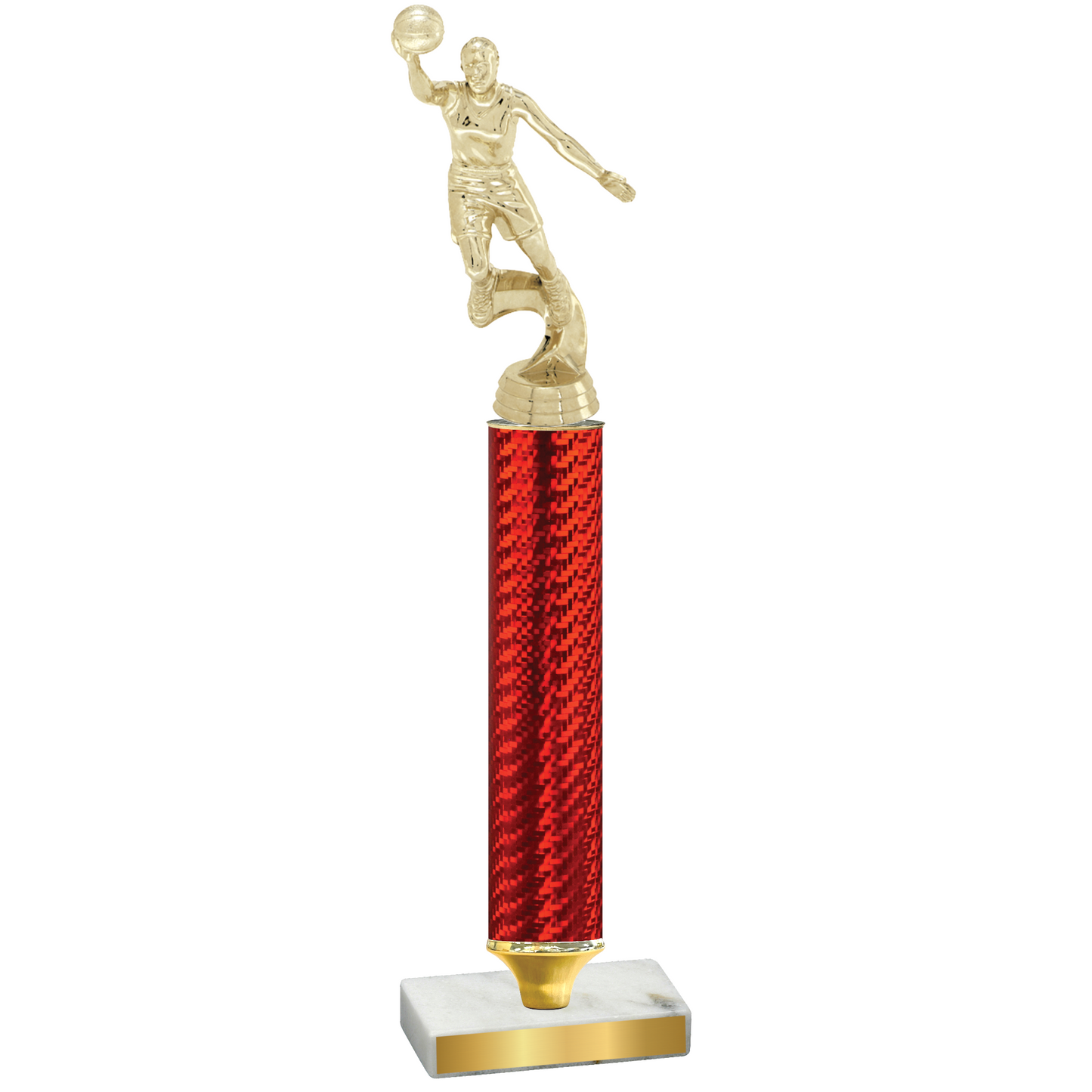 Value Red Carbon Fiber Basketball Trophy