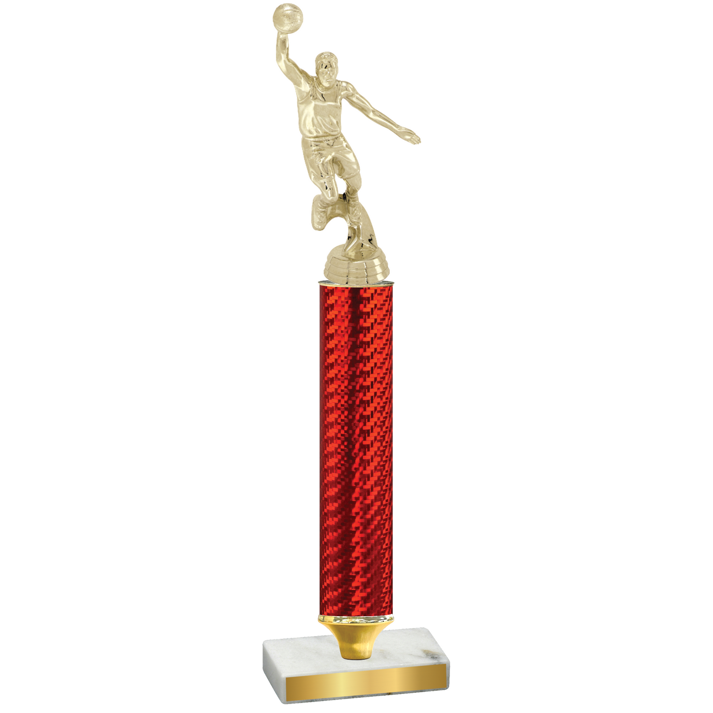 Value Red Carbon Fiber Basketball Trophy