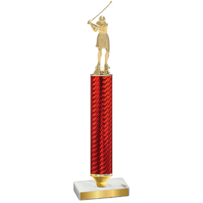 Value Red Carbon Fiber Golf Trophy