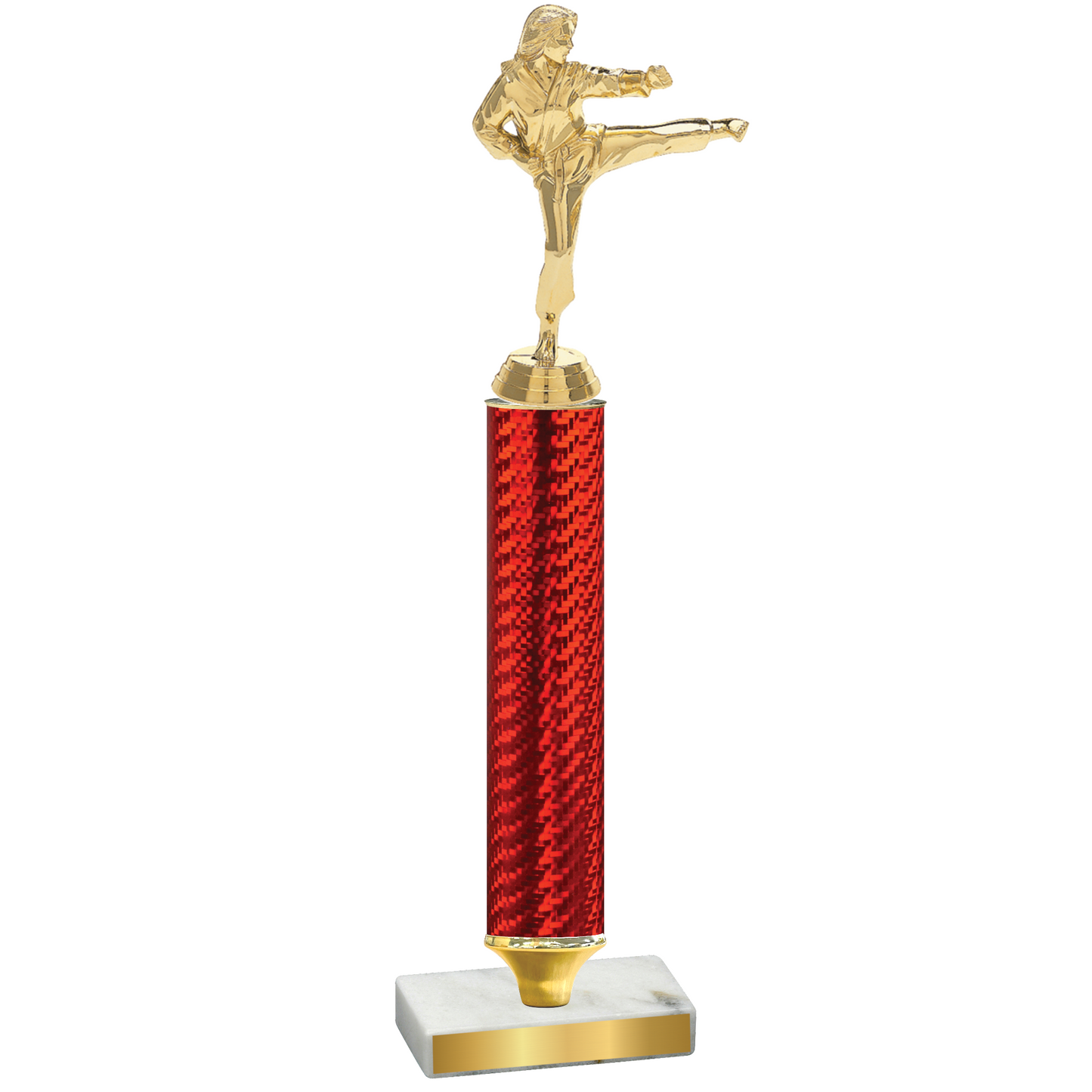 Value Red Carbon Fiber Karate Trophy