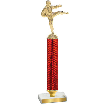 Value Red Carbon Fiber Karate Trophy