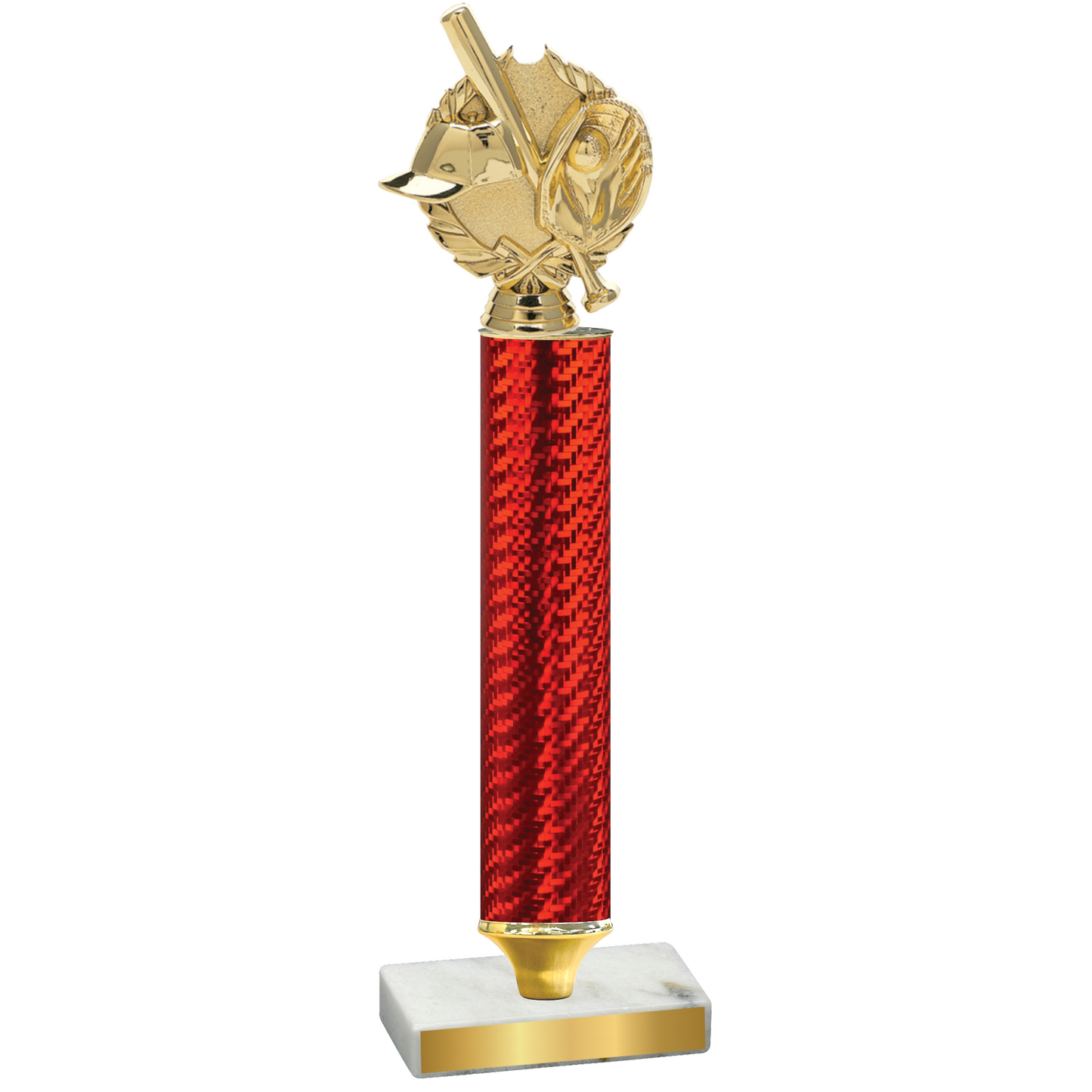 Value Red Carbon Fiber Baseball Trophy