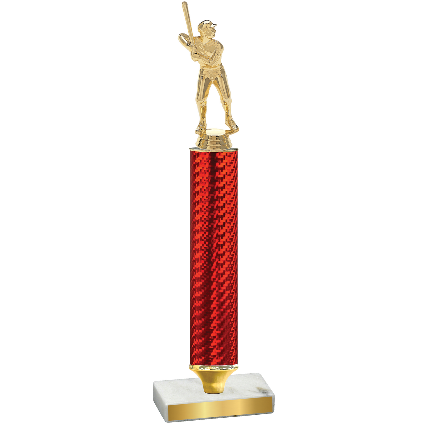 Value Red Carbon Fiber Baseball Trophy