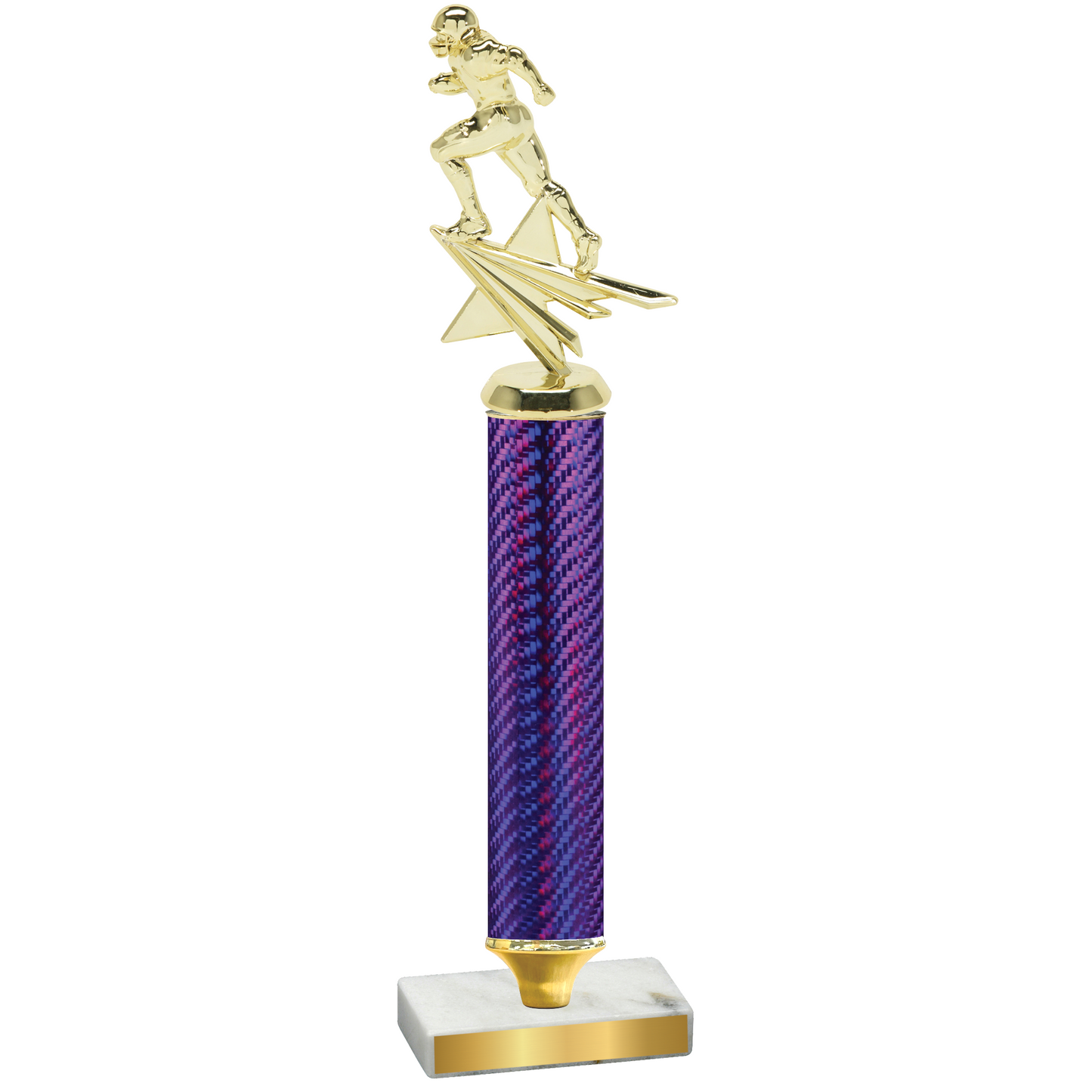 Value Purple Carbon Fiber Football Trophy