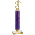 Value Purple Carbon Fiber Soccer Trophy