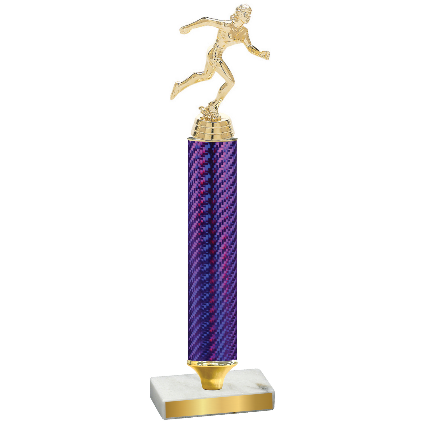 Value Purple Carbon Fiber Running Trophy