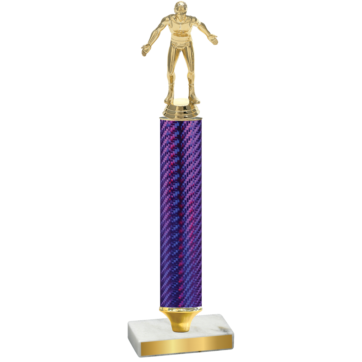 Value Purple Carbon Fiber Wrestling Trophy