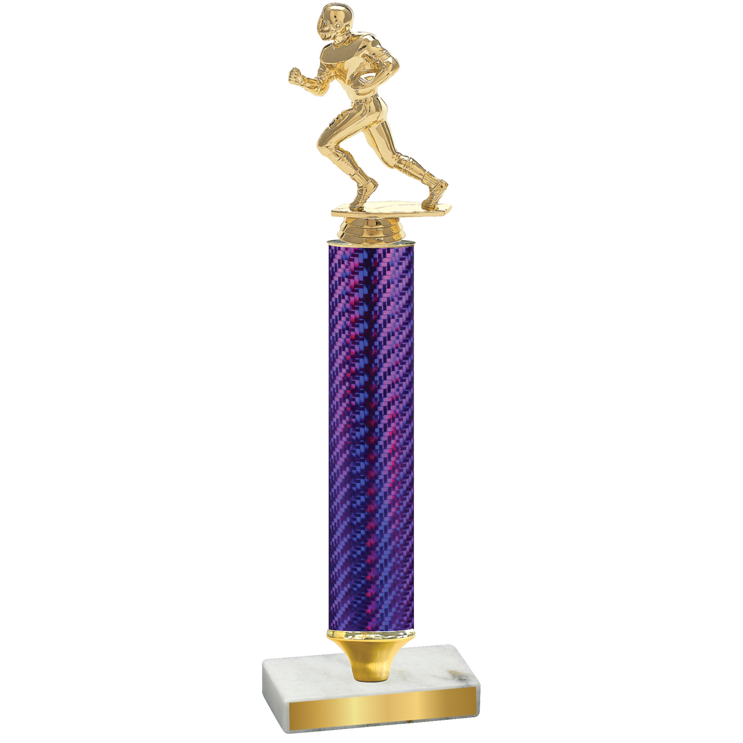 Value Purple Carbon Fiber Football Trophy