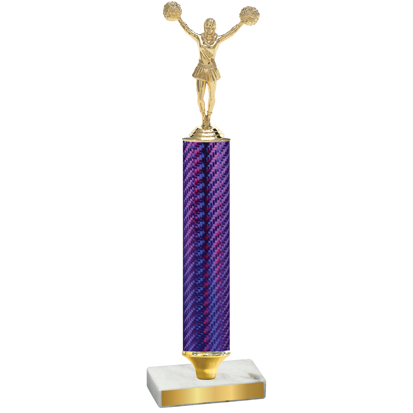 Value Purple Carbon Fiber Cheerleading Trophy